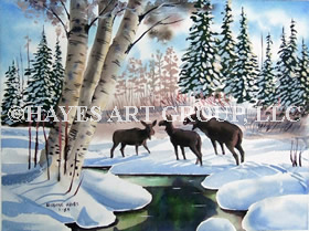 WILDLIFE IN WINTER NOTE CARDS